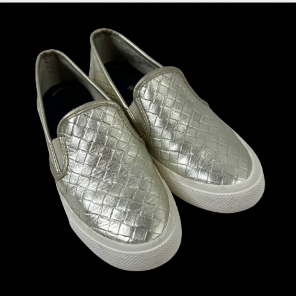 Sperry Seaside Gold Metallic Weave Slip-On Shoes